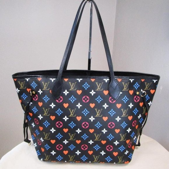 LOUIS VUITTON LTD EDITION NEVERFULL MONOGRAM GAME ON W/POUCH-100% AUTHENTIC - Picture 3 of 16